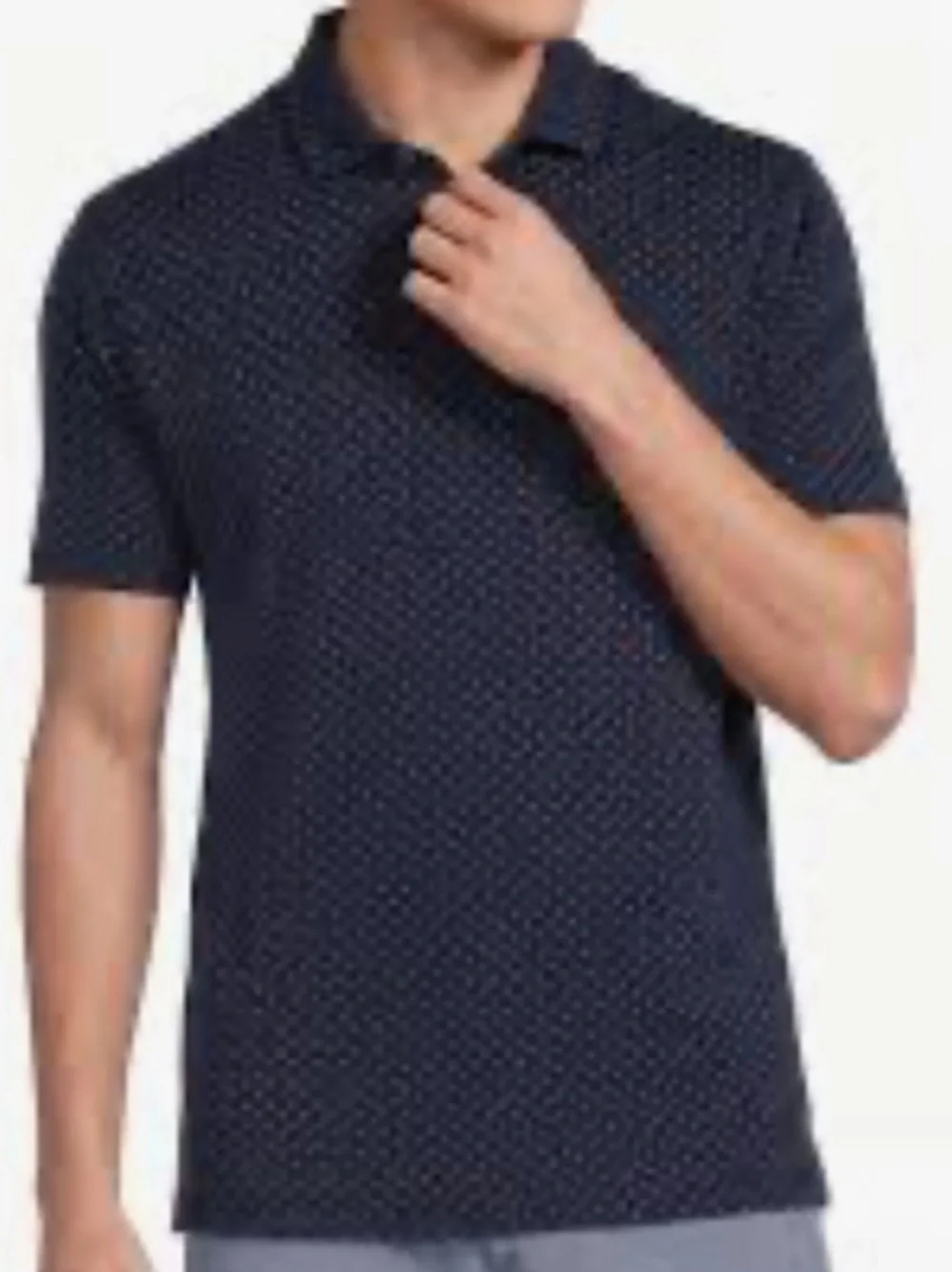 Banana Republic Navy Microdot Polo Shirt
